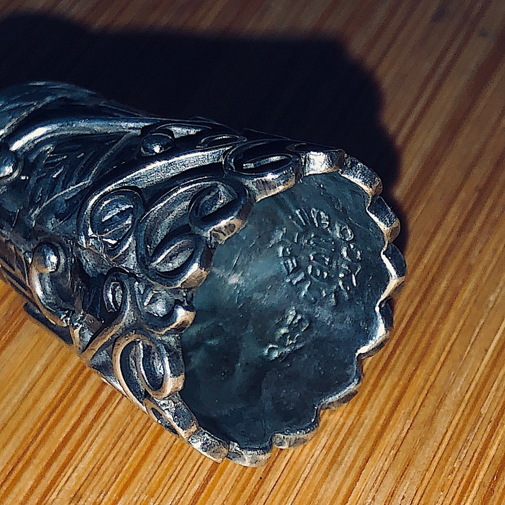 $36  Vintage Estate Sterling Silver Sewing Thimble  Designer Mark 925 MEXICO - Picture 2 of 6